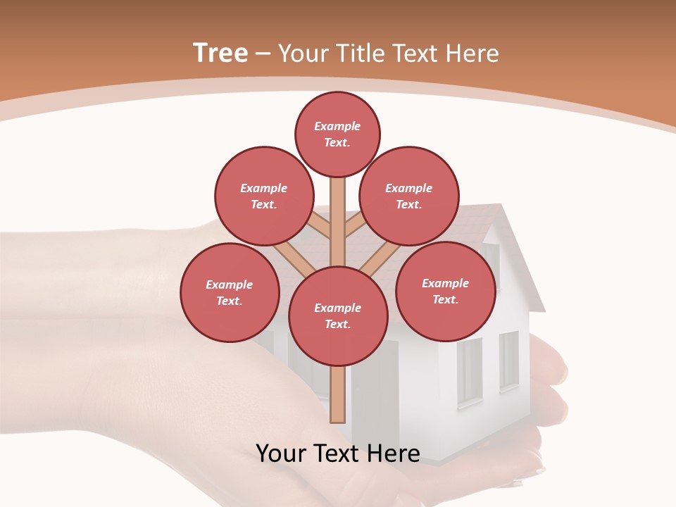 A Person Holding A Small House In Their Hand PowerPoint Template