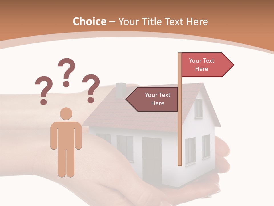 A Person Holding A Small House In Their Hand PowerPoint Template