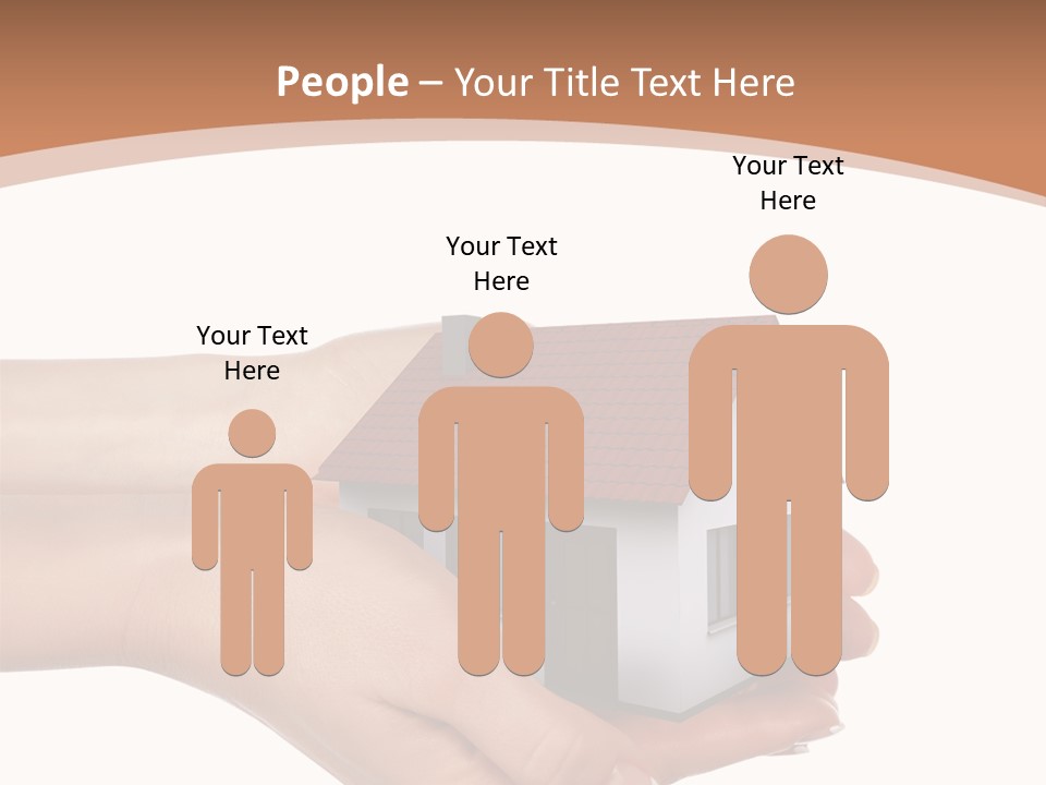 A Person Holding A Small House In Their Hand PowerPoint Template
