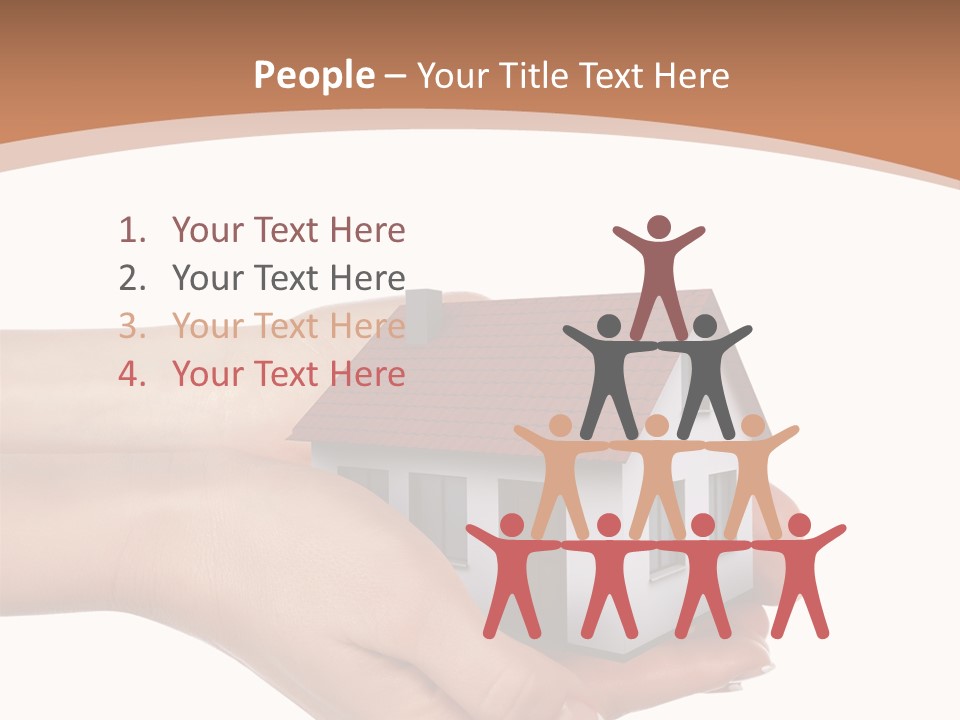 A Person Holding A Small House In Their Hand PowerPoint Template