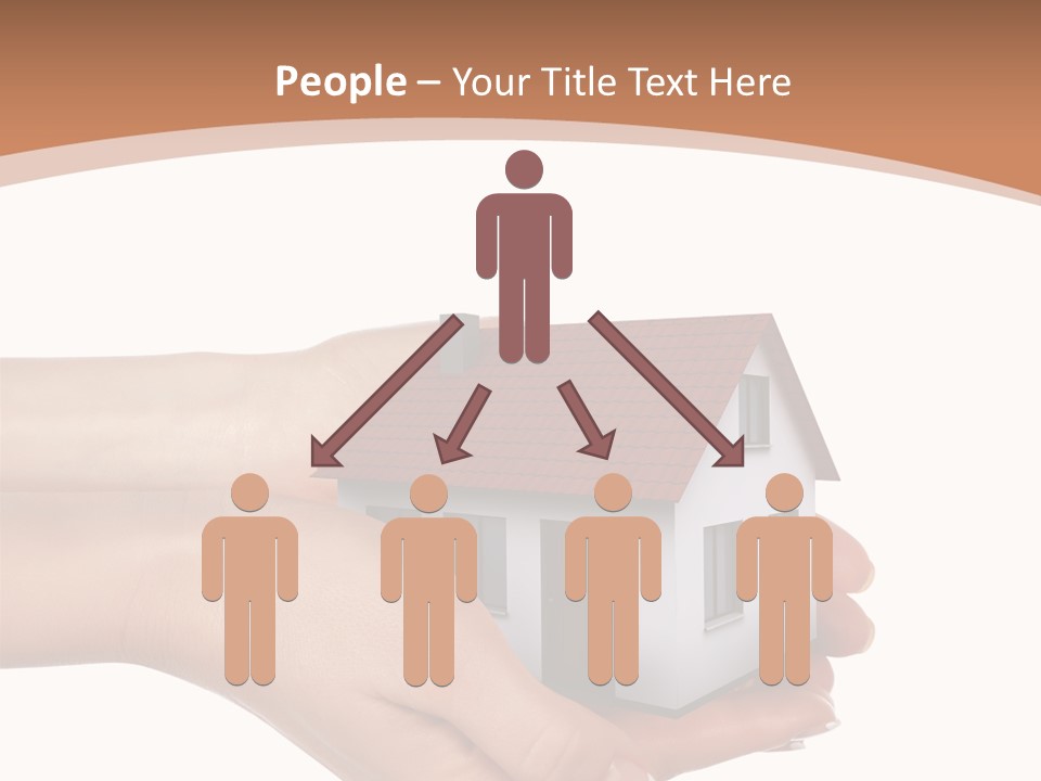 A Person Holding A Small House In Their Hand PowerPoint Template