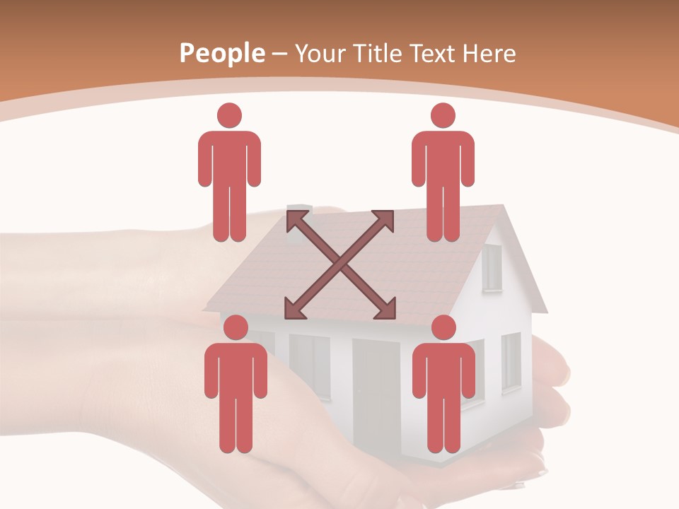 A Person Holding A Small House In Their Hand PowerPoint Template
