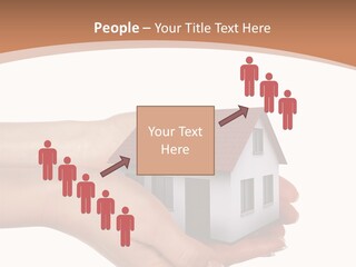 A Person Holding A Small House In Their Hand PowerPoint Template
