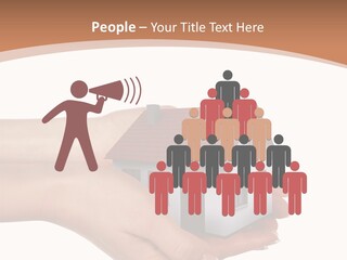 A Person Holding A Small House In Their Hand PowerPoint Template