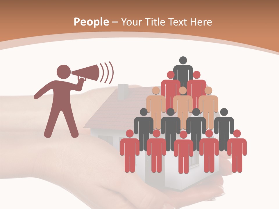 A Person Holding A Small House In Their Hand PowerPoint Template