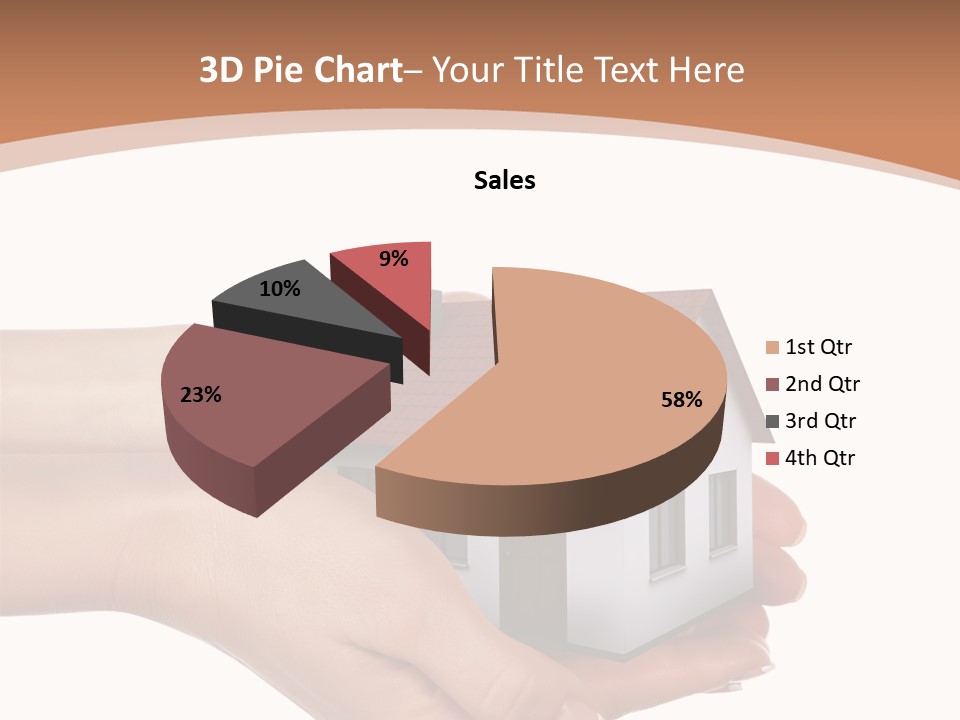 A Person Holding A Small House In Their Hand PowerPoint Template