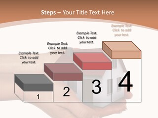 A Person Holding A Small House In Their Hand PowerPoint Template