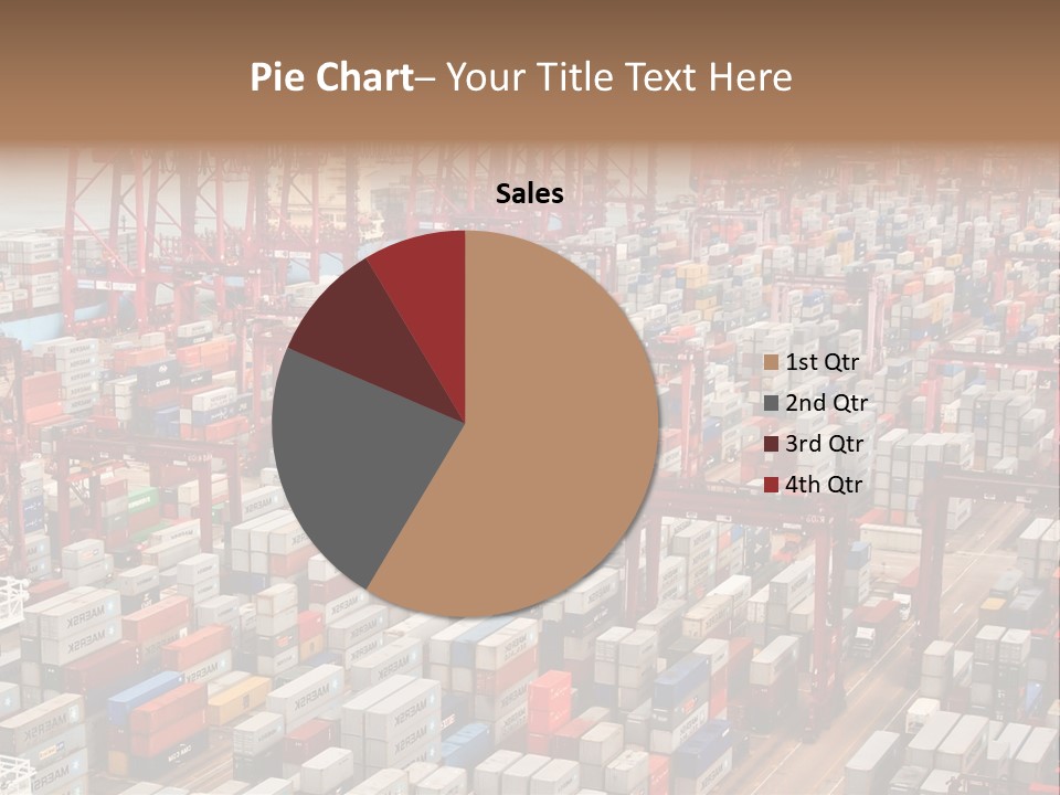 A Large Group Of Shipping Containers In A Harbor PowerPoint Template