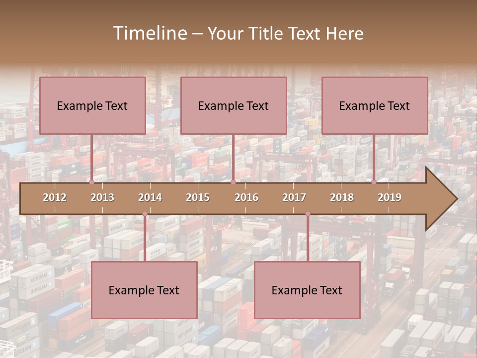 A Large Group Of Shipping Containers In A Harbor PowerPoint Template