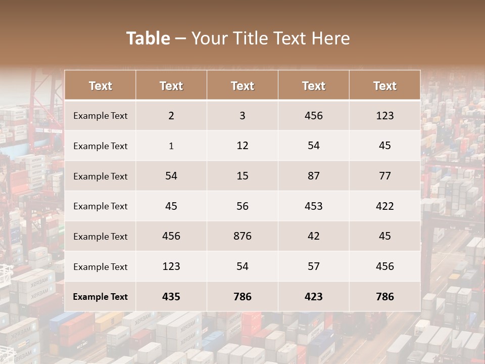 A Large Group Of Shipping Containers In A Harbor PowerPoint Template