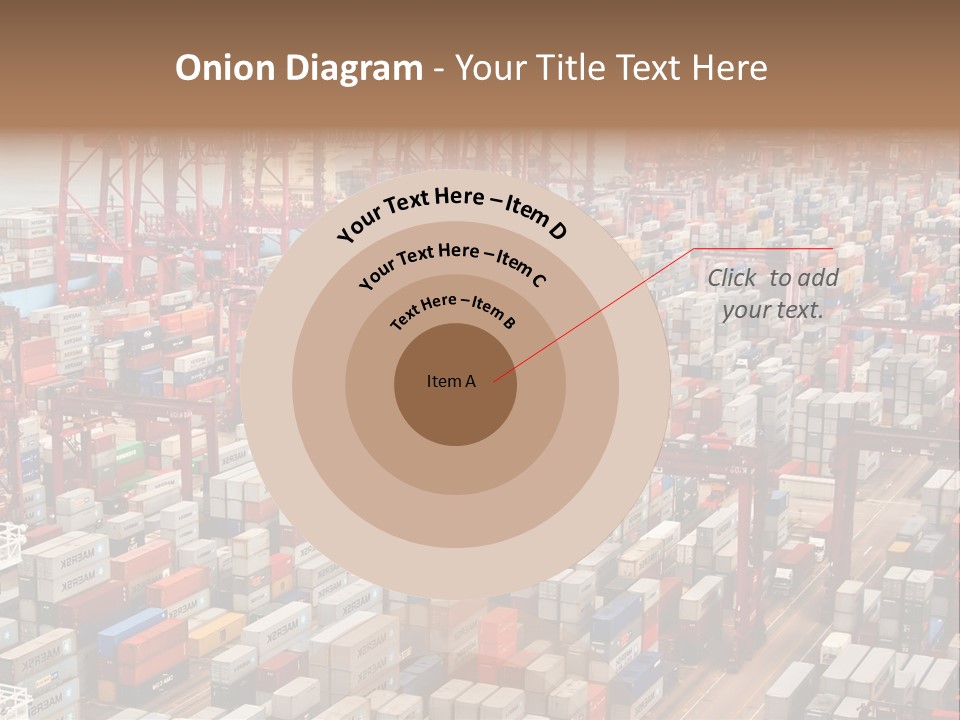 A Large Group Of Shipping Containers In A Harbor PowerPoint Template