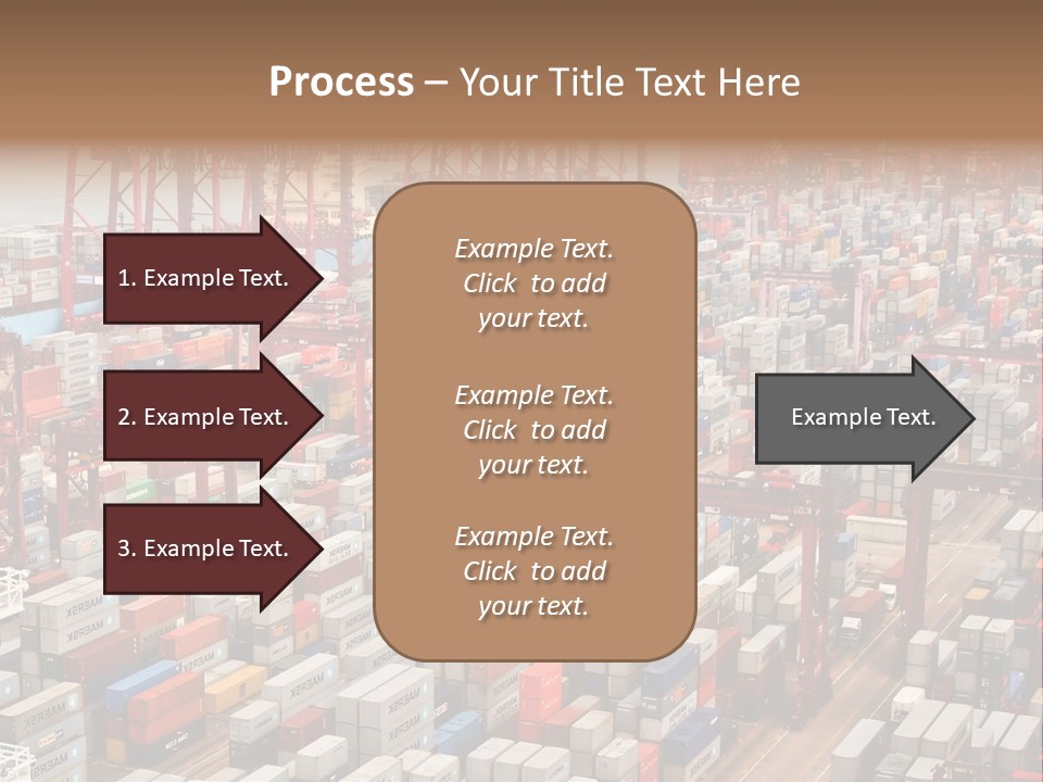 A Large Group Of Shipping Containers In A Harbor PowerPoint Template