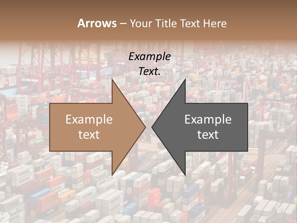 A Large Group Of Shipping Containers In A Harbor PowerPoint Template