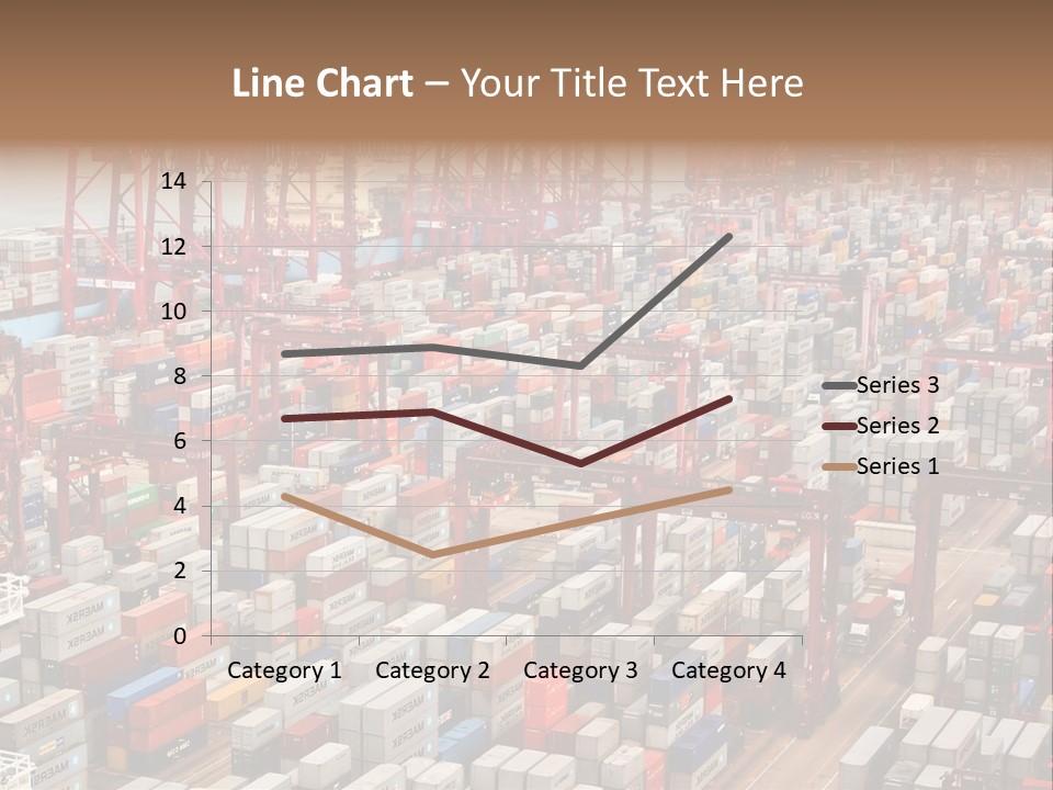A Large Group Of Shipping Containers In A Harbor PowerPoint Template