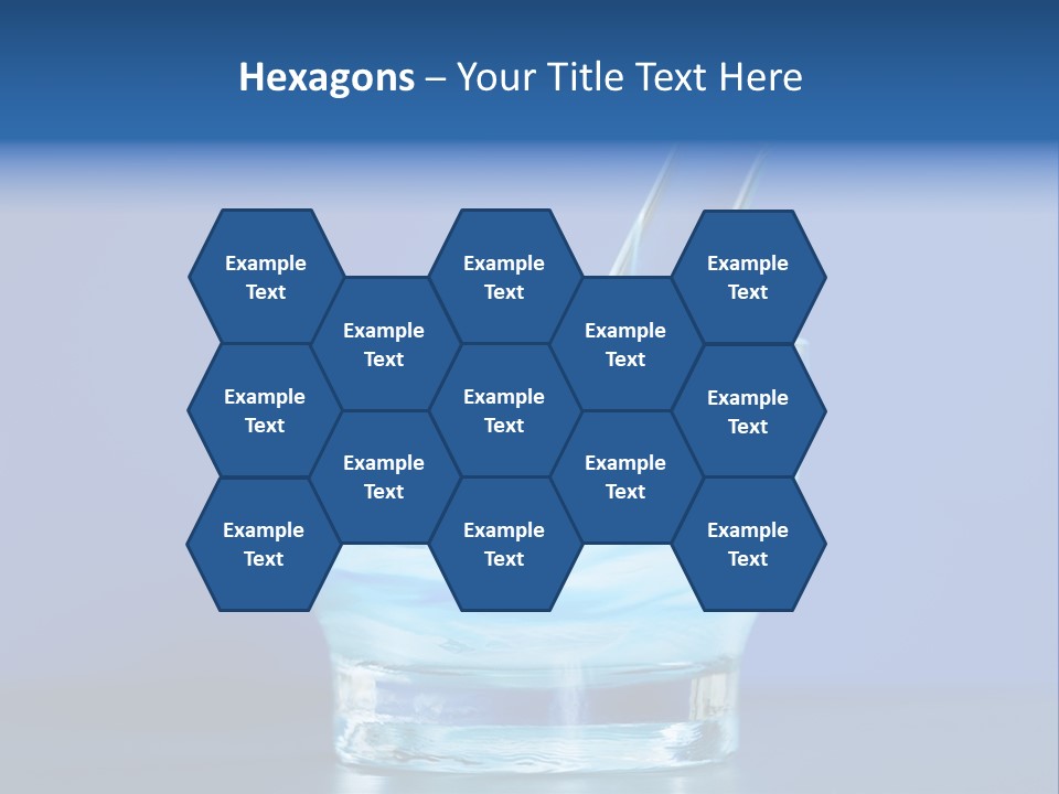 A Glass Of Blue Liquid With A Spoon In It PowerPoint Template