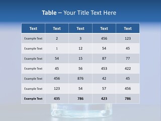 A Glass Of Blue Liquid With A Spoon In It PowerPoint Template