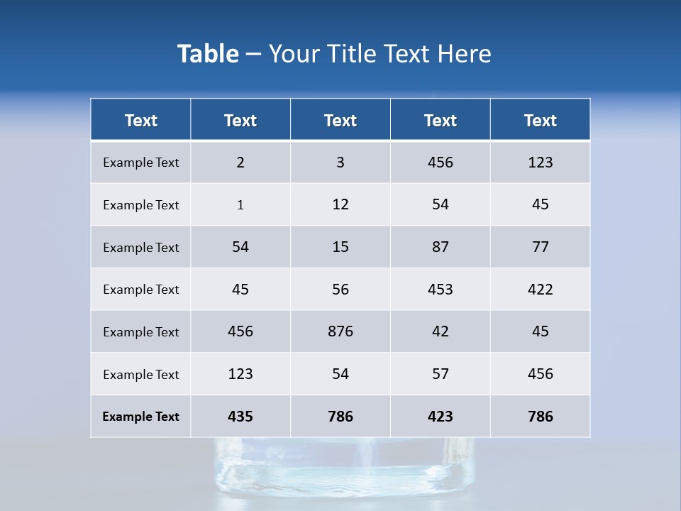 A Glass Of Blue Liquid With A Spoon In It PowerPoint Template