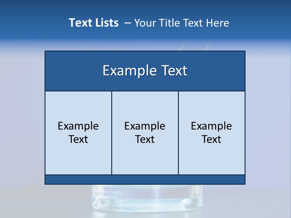 A Glass Of Blue Liquid With A Spoon In It PowerPoint Template
