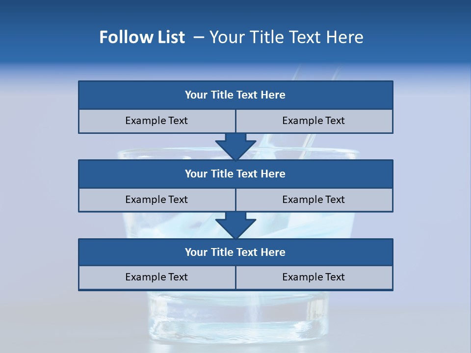 A Glass Of Blue Liquid With A Spoon In It PowerPoint Template