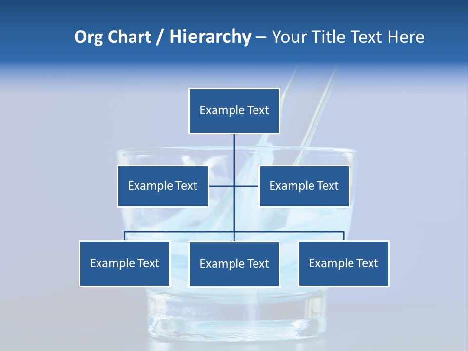 A Glass Of Blue Liquid With A Spoon In It PowerPoint Template