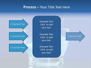 A Glass Of Blue Liquid With A Spoon In It PowerPoint Template
