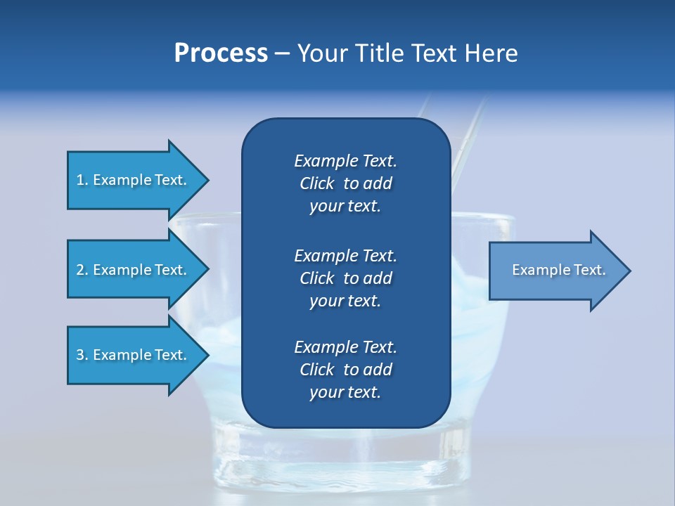A Glass Of Blue Liquid With A Spoon In It PowerPoint Template