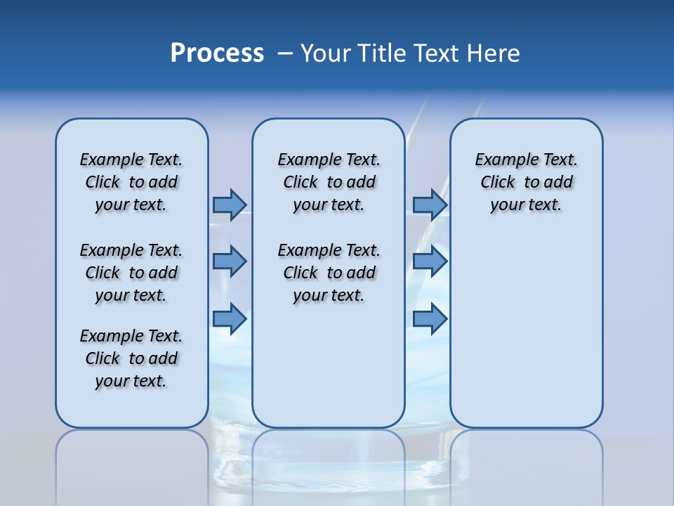 A Glass Of Blue Liquid With A Spoon In It PowerPoint Template