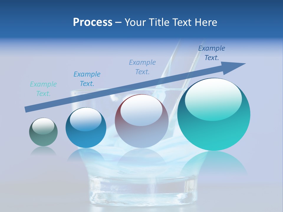 A Glass Of Blue Liquid With A Spoon In It PowerPoint Template