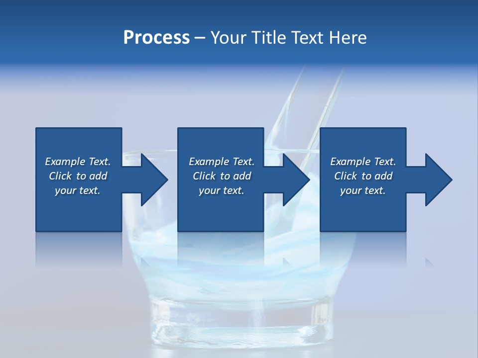 A Glass Of Blue Liquid With A Spoon In It PowerPoint Template