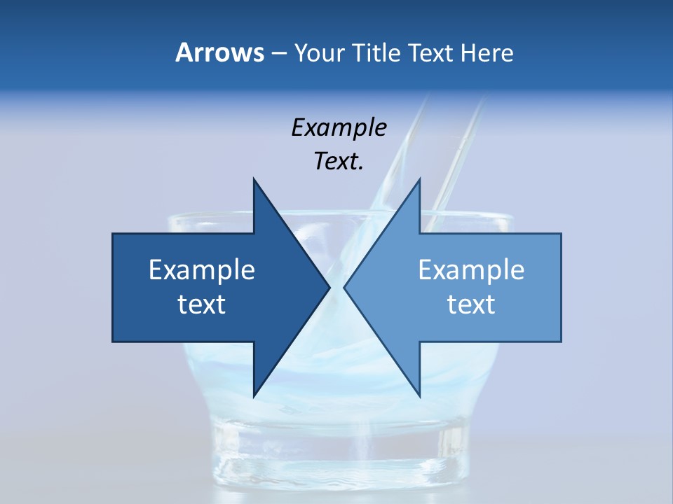 A Glass Of Blue Liquid With A Spoon In It PowerPoint Template