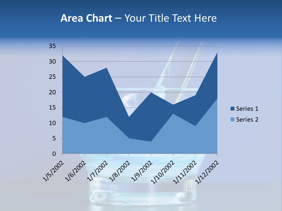 A Glass Of Blue Liquid With A Spoon In It PowerPoint Template