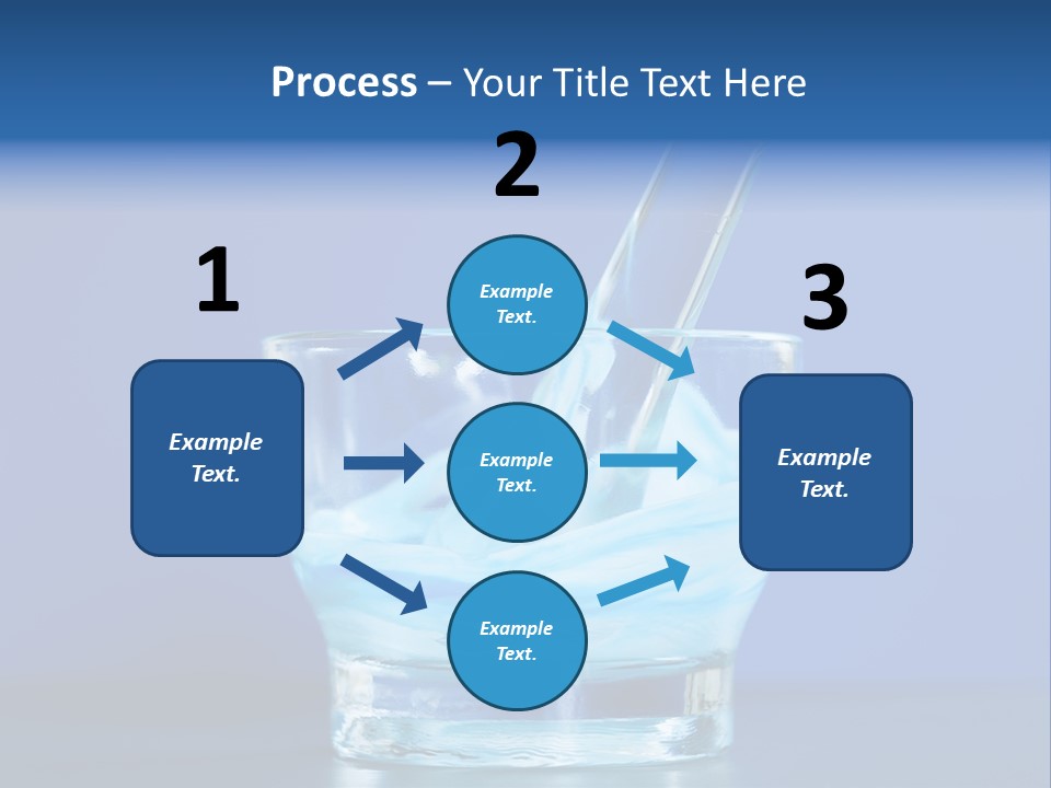 A Glass Of Blue Liquid With A Spoon In It PowerPoint Template
