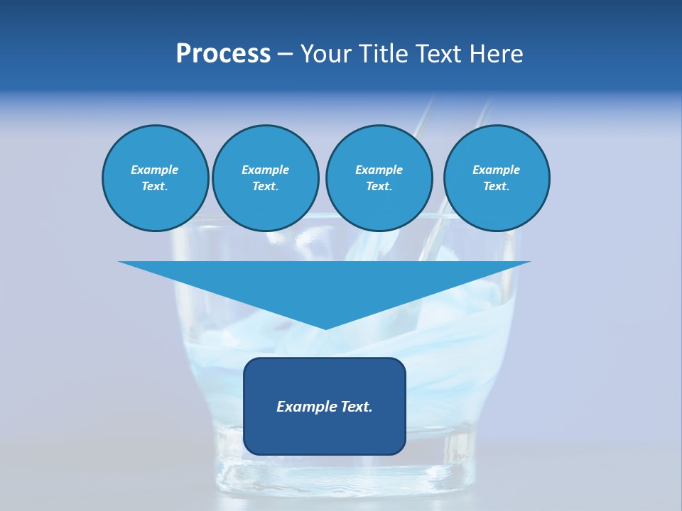 A Glass Of Blue Liquid With A Spoon In It PowerPoint Template