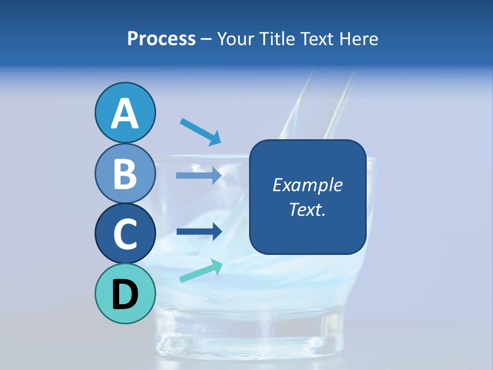 A Glass Of Blue Liquid With A Spoon In It PowerPoint Template