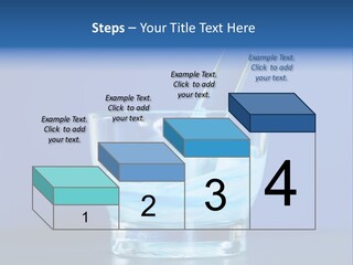 A Glass Of Blue Liquid With A Spoon In It PowerPoint Template