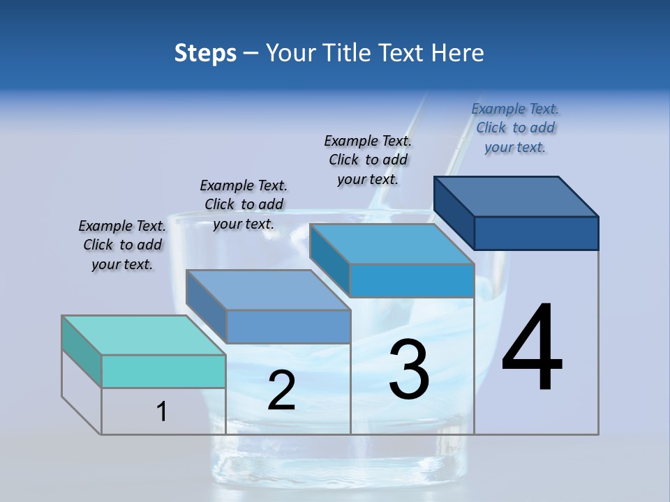A Glass Of Blue Liquid With A Spoon In It PowerPoint Template