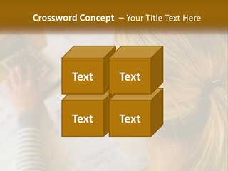 A Woman Sitting At A Desk With A Calculator PowerPoint Template