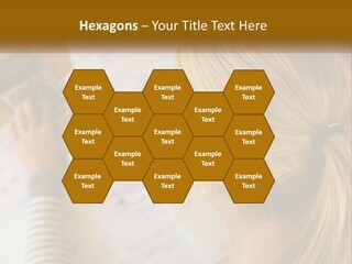 A Woman Sitting At A Desk With A Calculator PowerPoint Template