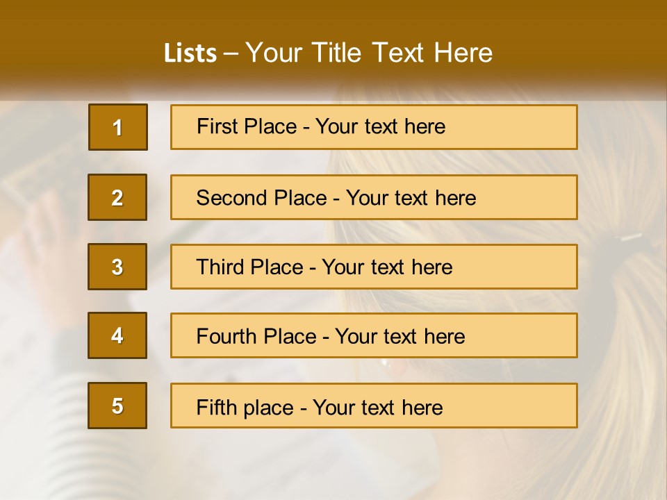 A Woman Sitting At A Desk With A Calculator PowerPoint Template