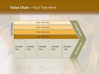 A Woman Sitting At A Desk With A Calculator PowerPoint Template