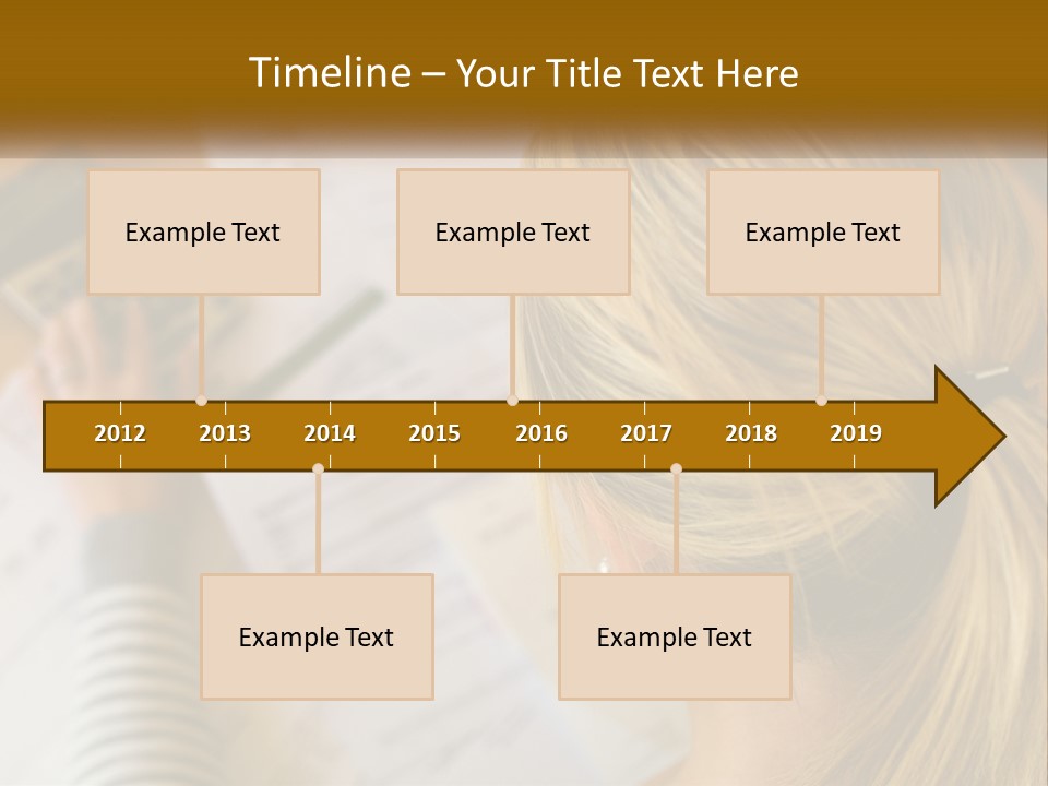 A Woman Sitting At A Desk With A Calculator PowerPoint Template