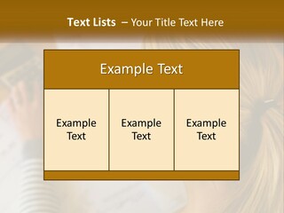 A Woman Sitting At A Desk With A Calculator PowerPoint Template