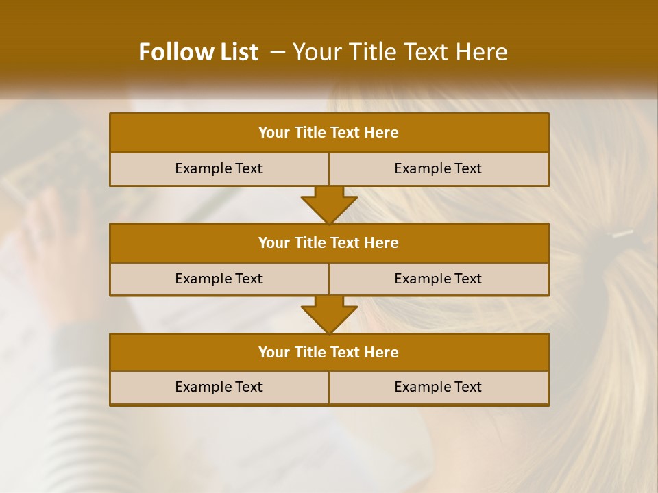 A Woman Sitting At A Desk With A Calculator PowerPoint Template