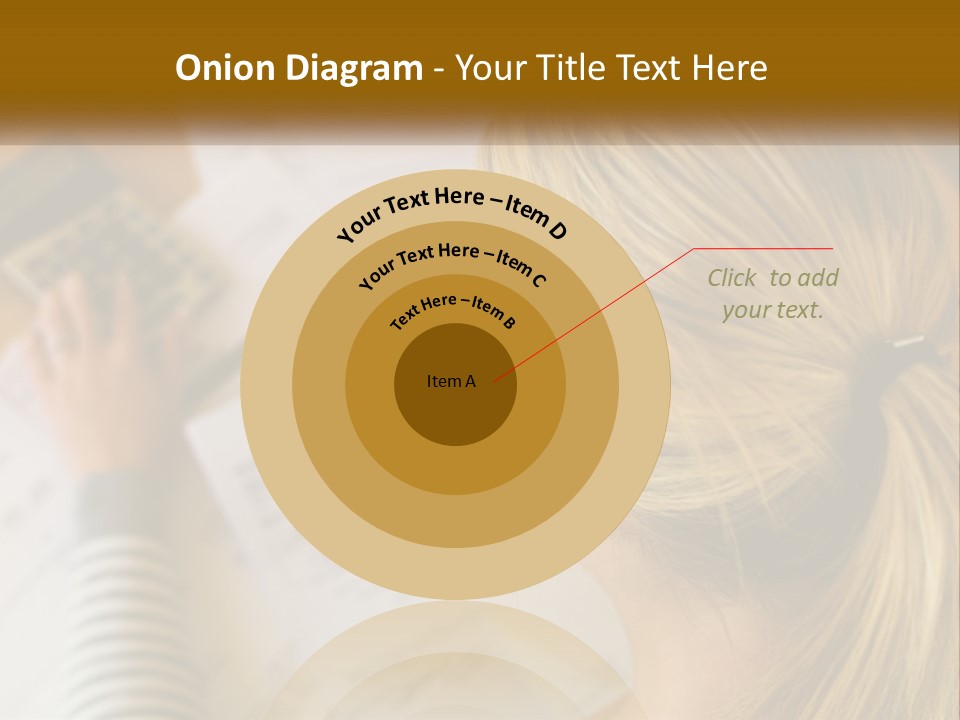 A Woman Sitting At A Desk With A Calculator PowerPoint Template