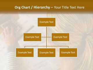 A Woman Sitting At A Desk With A Calculator PowerPoint Template