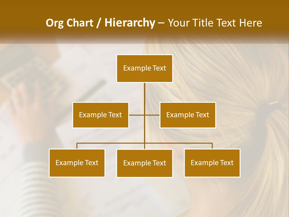A Woman Sitting At A Desk With A Calculator PowerPoint Template