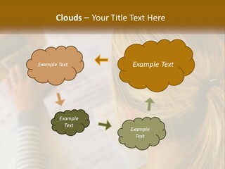 A Woman Sitting At A Desk With A Calculator PowerPoint Template