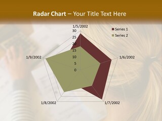 A Woman Sitting At A Desk With A Calculator PowerPoint Template