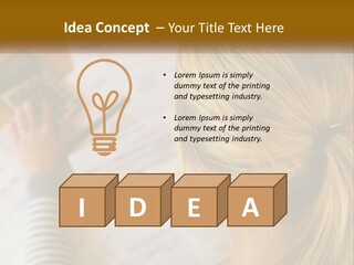 A Woman Sitting At A Desk With A Calculator PowerPoint Template
