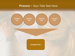 A Woman Sitting At A Desk With A Calculator PowerPoint Template